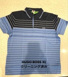 BOSS ストライプポロシャツ　XL クリーニング済み　HUGO BOSS