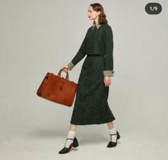 【美品】Tnewties ジャガードブラウス　タクシーを呼んで　ネイビー タクシーを呼んでトゥエンティーズ
