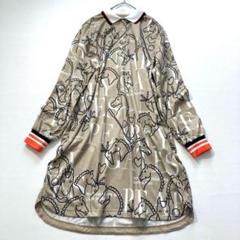【極美品】パーリーゲイツ　24AW ストレッチタックジャガード線画馬柄ワンピース