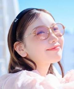 きりまるコラボ　ブラウンラウンドサングラス UVカット99.9% きりまるコラボ ブラウンラウンドサングラス UVカット99.9