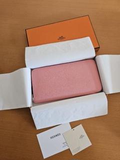 HERMES ピンク ドット柄 長財布　アザップ　シルクインのサムネイル