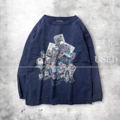 USED｜プリントスウェット　肩パッド入り