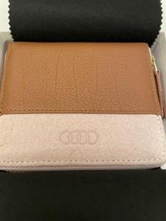 Audi 二つ折り財布 ブラウン ピンク Audi 二つ折り財布 ブラウン ピンク - メルカリ