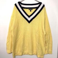 CHAPS 古着 ドロップショルダー Vネック チルデン コットンニットセーター