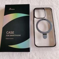 iPhone 15 Pro 用 ケース マグネット 6.1インチ 黒色 クリア