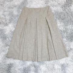 SCAPA ひざ丈スカート S シルク 絹 ベージュ フレア スキャパ 高級