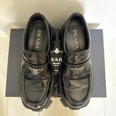 PRADA プラダ モノリス ローファー レディース 38 ブラック