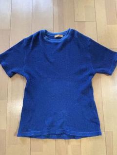 青 ワッフル編み 半袖Tシャツ　journal standard