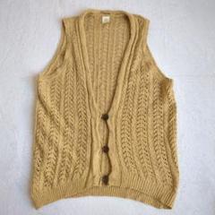 naturalistic◇レース編みニットベスト すかし編み サマーニット M