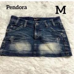 Pendora ダメージデニム　ミニスカート　00s y2k グランジ　M
