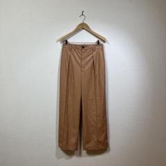MAISON SPECIAL エコレザーワンタックイージーワイドパンツ ブラウンのサムネイル