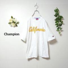 チャンピオン ロゴ刺繍 半袖 Tシャツ ホワイト S