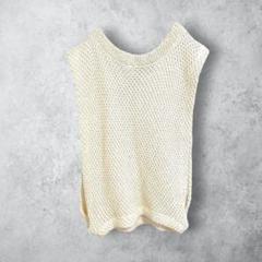【ZARA BASIC ザラベーシック】　オーバーサイズ　コットンニットベスト