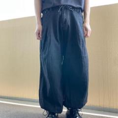 リメイクデニム ブラックデニム ワイドバルーンパンツ 再構築 M 黒 14329