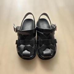 未使用！green label relaxingサンダル　24.5黒 green label relaxing メッシ グルカ サンダル - メルカリ