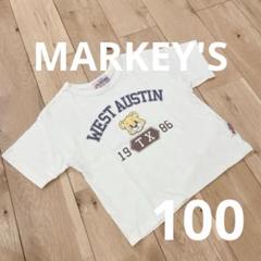 【マーキーズ】くまプリント/Tシャツ/半袖/100サイズ