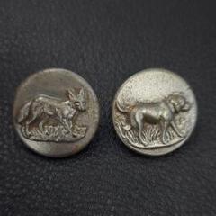 ハンティング 動物ボタン フランス ヴィンテージ french vintage