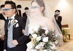 ウエディング造花ブーケ&ブートニア 2点セット