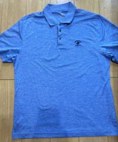 POLO CLUB青色 ポロシャツ 刺繍ロゴ付き
