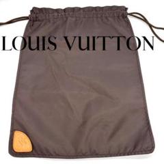 LOUIS VUITTON ブラウン シューズケース ヌメ革×ブラウン ヴィトン