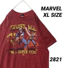 USA古着Tシャツ XLサイズ MARVEL キャプテンアメリカ アイアンマン