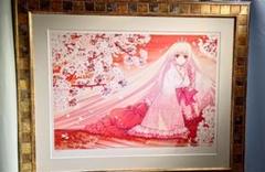 鈴平ひろ　版画　紅玉芙蓉　1/15 鈴平ひろ版画紅玉芙蓉1/15