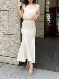 ロイヤルパーティー　シフォンドッキング　ワンピース　ノースリーブ