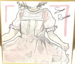 手描き　オリジナルイラスト　色紙