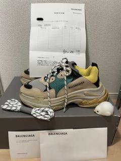 【付属品完備・美品】BALENCIAGA Triple S スニーカー 41 バレンシアガ×アディダス トリプルS フェイクレザー スニーカー