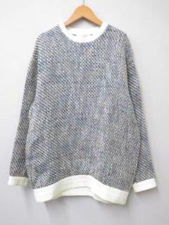 DIGAWEL 18AW ウール混ラグプルオーバーニット