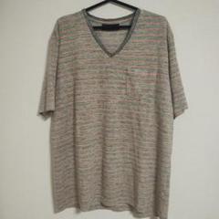 日本製 JOSEPH ABBOUD 麻Tシャツ ジョセフ アブード ボーダーT