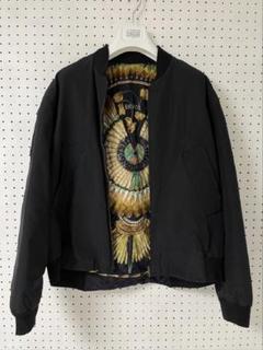 HERMES ブラック ボンバージャケット 2001aw ブラジル柄 シルク