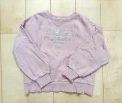 【新品】mezzo piano junior ビジュー 刺繍 トレーナー 150 メゾ ピアノ ジュニア(mezzo piano junior)のトレーナー- 子ども