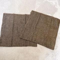 Khooti ポリジュートクッションカバー、45x45 ブラウン　茶色