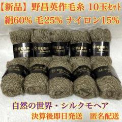 【新品】野呂英作 自然の世界 シルクモヘア　毛糸　ベージュ系10玉セット匿名配送