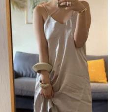 little $uzie Diagonal Strap Satin Tunic