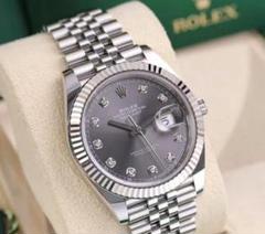 ROLEX デイトジャスト グレー ダイヤモンドインデックス