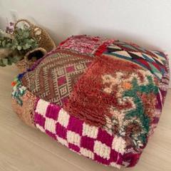 hitomi　モロッコ　アジラル　クッション　プフ　2点 モロッコ プフ pouf アジラル オットマン クッション 2 | Boawid