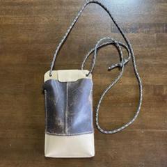 ハンドメイド レザー 手作りスマホショルダー