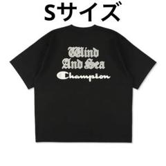 【Champion × WIND AND SEA】 S/S TEE 【L】黒 IOが着こなすWIND AND SEA】Championとの初コラボはカレッジな