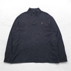 ラルフローレン★ハーフジップフリース XL 刺繍ロゴ スウェット ニット 黒 tops-29645-u_1.jpg