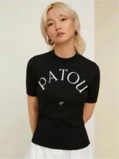 2022年最新】patou ニットの人気アイテム - メルカリ オーセンティック 10月23日まで!最終☆新品 カットアウトタートルロゴニット PATOUパトウ ニット/セーター