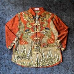 珍品 チャイナシャツ ドラゴン 90s 希少 vintage 一点物 古着