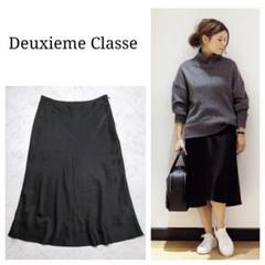 Deuxieme Classe TA SATINフレアスカート 34 ブラック