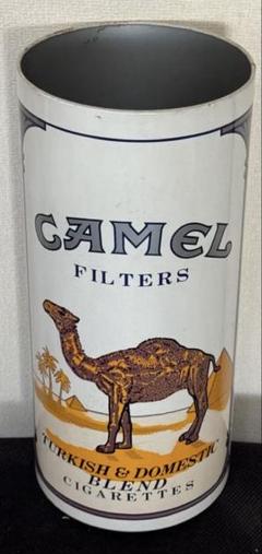 camel キャメル　タバコ　昭和レトロ　ヴィンテージ　ゴミ箱 Yahoo!オークション - CAMEL FILTERS キャメル ゴミ箱 昭和