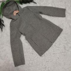 ELLE♡ブルゾン【M】フーディ♡パーカー♡ウール♡フルジップ♡ウールコート
