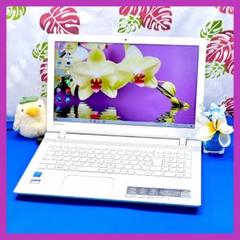 YouTubeオンライン学習に最適✨高速SSD 東芝白ノートパソコン カメラ薄型