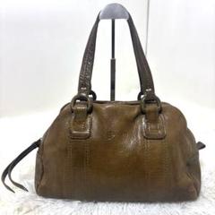 [良品] genten ゲンテン ミニボストンハンドバッグ レザー