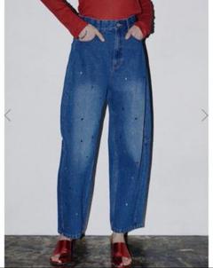 Ameri JEWEL BIJOU WIDE DENIM Sサイズ Ameri（アメリ）の「JEWEL BIJOU WIDE DENIM（デニムパンツ