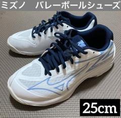 美品　バレーボールシューズ　25cm ミズノ　サンダーブレードZ サックス